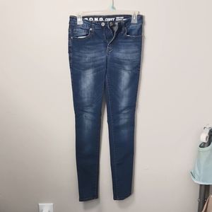 SONG Curvy high-rise skinny ankle jeans.